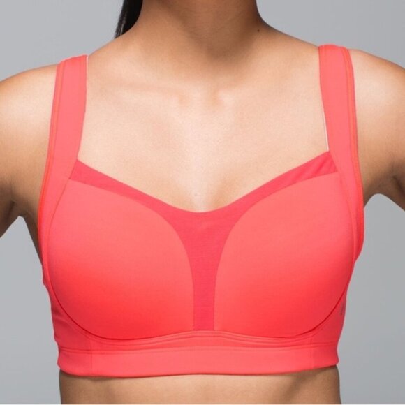 Lululemon Ta Ta Tamer II Electric Coral size 32DD - Picture 1 of 4